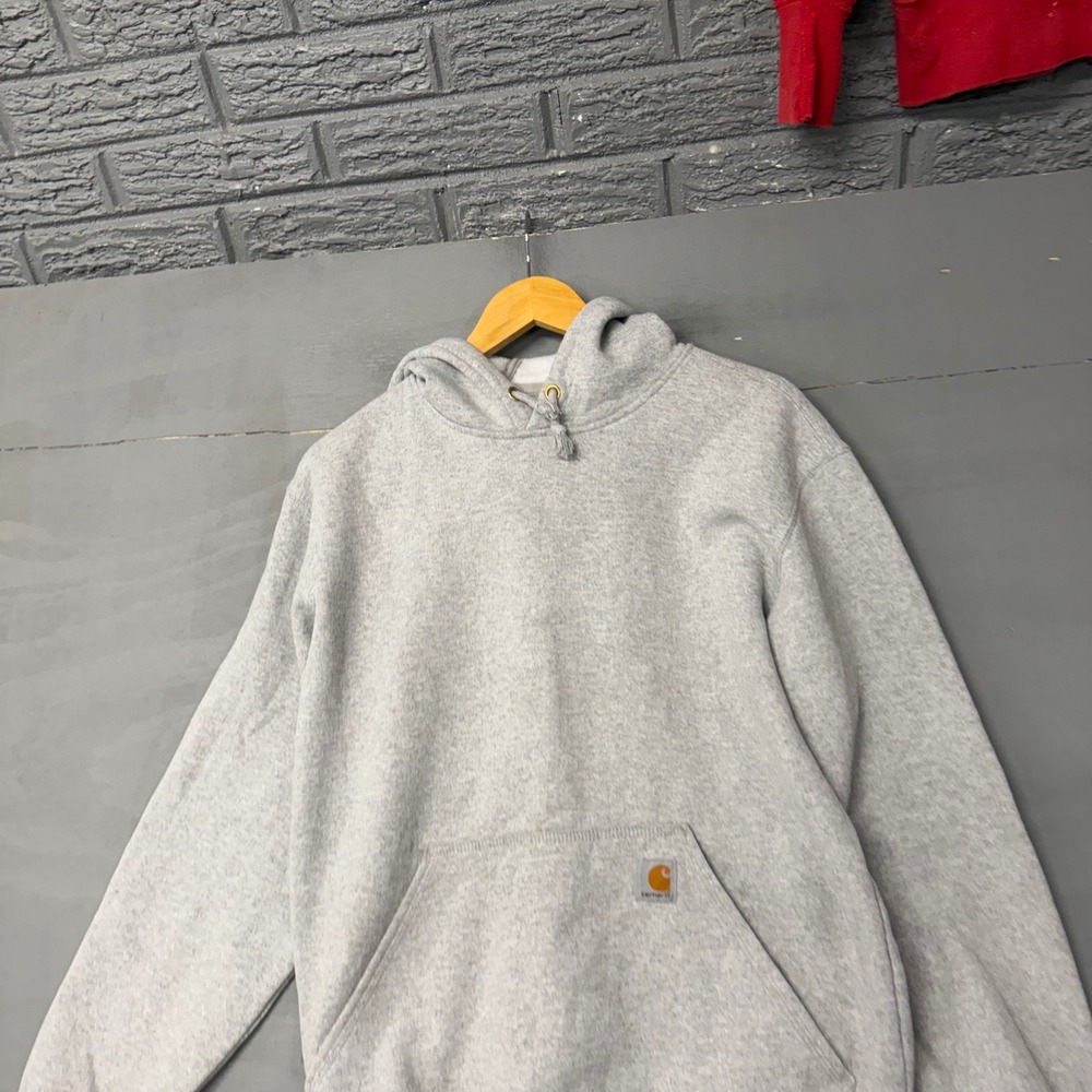 Carhartt Mens K121 Midweight Hooded Sweatshirt Heather Gray Original‎ Fit Medium